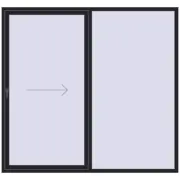 Przesuwane drzwi tarasowe 2350x2200 mm PATIO DOOR REHAU BRILLANT DESIGN BLACK_ULTI-MATT dwustronny