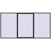 PATIO DOOR REHAU BRILLANT DESIGN 4500x2300 mm BLACK_COOL_110L-2 two-sided