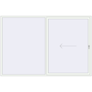 PATIO DOOR REHAU BRILLANT DESIGN 3000x2000 mm RAL 9016 Traffic white two-sided