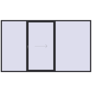 Sliding patio doors 4000x2300 mm PATIO DOOR REHAU BRILLANT DESIGN BLACK_ULTI-MATT two-sided