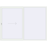 PATIO DOOR REHAU BRILLANT DESIGN 3000x2200 mm RAL 9016 Traffic white two-sided