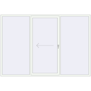 Sliding patio doors 2900x2000 mm PATIO DOOR REHAU BRILLANT DESIGN RAL 9016 Traffic white two-sided