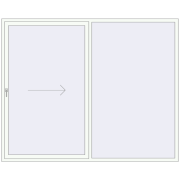 Sliding patio doors 2600x2100 mm REHAU SYNEGO SLIDE RAL 9016 Traffic white two-sided Sliding patio doors 2600x2100 mm REHAU SYNEGO SLIDE RAL 9016 Traffic white two-sided