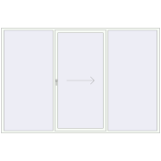 PATIO DOOR REHAU BRILLANT DESIGN 3150x2100 mm RAL 9016 Traffic white two-sided