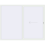 PATIO DOOR REHAU BRILLANT DESIGN 2900x2300 mm RAL 9016 Traffic white two-sided