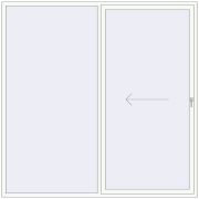 Sliding patio doors 2500x2500 mm REHAU GENEO HST RAL 9016 Traffic white two-sided