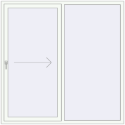 Przesuwane drzwi tarasowe 1800x1800 mm PATIO DOOR REHAU BRILLANT DESIGN