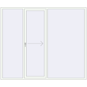 PATIO DOOR REHAU BRILLANT DESIGN 2600x2200 mm RAL 9016 Traffic white two-sided