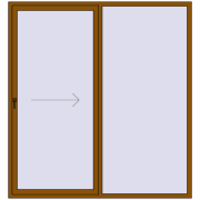 REHAU SYNEGO SLIDE 2100x2250 mm GOLDEN OAK two-sided