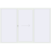 PATIO DOOR REHAU SYNEGO 3300x2300 mm RAL 9016 Traffic white two-sided