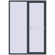 REHAU SYNEGO SLIDE 1600x2300 mm ANTHRACITE_GREY_STRUKTURAL dwustronny