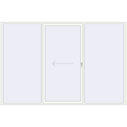 Przesuwane drzwi tarasowe 3300x2200 mm PATIO DOOR REHAU SYNEGO RAL 9016 Traffic white dwustronny