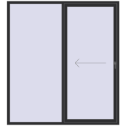 Przesuwane drzwi tarasowe 2000x2200 mm PATIO DOOR REHAU BRILLANT DESIGN ANTHRACITE_GREY_GLATT dwustronny