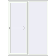 REHAU SYNEGO SLIDE 1640x2200 mm RAL 9016 Traffic white two-sided