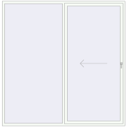 REHAU GENEO HST 2500x2539 mm RAL 9016 Traffic white two-sided