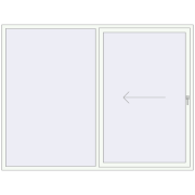 PATIO DOOR REHAU SYNEGO 2500x1899 mm RAL 9016 Traffic white two-sided