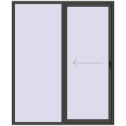 REHAU SYNEGO SLIDE 1900x2300 mm BASALT_GREY two-sided