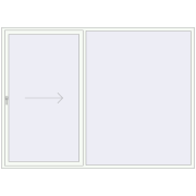 PATIO DOOR REHAU BRILLANT DESIGN 2800x2050 mm RAL 9016 Traffic white two-sided