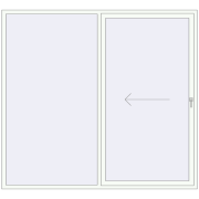 Sliding patio doors 2400x2200 mm REHAU SYNEGO SLIDE RAL 9016 Traffic white two-sided