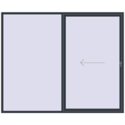 REHAU GENEO HST 2800x2300 mm ANTHRACITE_GREY_STRUKTURAL two-sided