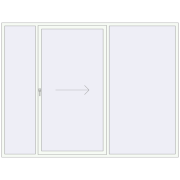 PATIO DOOR REHAU BRILLANT DESIGN 2900x2200 mm RAL 9016 Traffic white two-sided