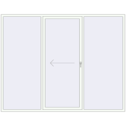 PATIO DOOR REHAU SYNEGO 2800x2200 mm ANTHRACITE_GREY_STRUKTURAL external