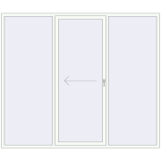PATIO DOOR REHAU BRILLANT DESIGN 2700x2300 mm RAL 9016 Traffic white dwustronny PATIO DOOR REHAU BRILLANT DESIGN 2700x2300 mm RAL 9016 Traffic white dwustronny
