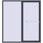 Sliding patio doors 2000x2200 mm PATIO DOOR REHAU BRILLANT DESIGN ANTHRACITE_GREY_STRUKTURAL two-sided