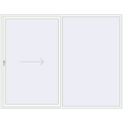 Sliding patio doors 2770x2200 mm REHAU SYNEGO SLIDE RAL 9016 Traffic white two-sided