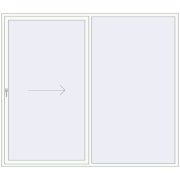 PATIO DOOR REHAU BRILLANT DESIGN 2700x2300 mm RAL 9016 Traffic white two-sided