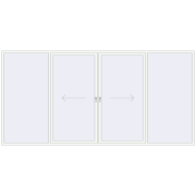 Sliding patio doors 4500x2200 mm PATIO DOOR REHAU BRILLANT DESIGN RAL 9016 Traffic white two-sided
