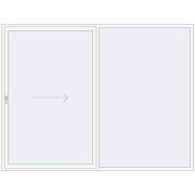 Sliding patio doors 3000x2300 mm REHAU GENEO HST ANTHRACITE_GREY_GLATT external
