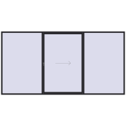 PATIO DOOR REHAU BRILLANT DESIGN 4500x2300 mm BLACK_ULTI-MATT two-sided