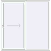 Sliding patio doors 2000x2050 mm PATIO DOOR REHAU BRILLANT DESIGN WALNUT external