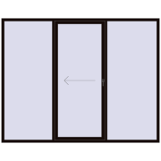 PATIO DOOR REHAU SYNEGO 2800x2200 mm BLACK_BROWN two-sided