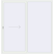 Przesuwane drzwi tarasowe 2400x2500 mm REHAU GENEO HST RAL 9016 Traffic white dwustronny