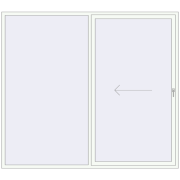 REHAU SYNEGO SLIDE 2600x2300 mm RAL 9016 Traffic white two-sided