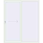 REHAU GENEO HST 2000x2400 mm RAL 9016 Traffic white two-sided