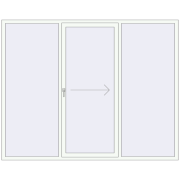 PATIO DOOR REHAU BRILLANT DESIGN 2500x1980 mm RAL 9016 Traffic white two-sided