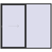 REHAU GENEO HST 2700x2400 mm ANTHRACITE_GREY_GLATT two-sided