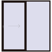REHAU SYNEGO SLIDE 2300x2400 mm BLACK_BROWN two-sided