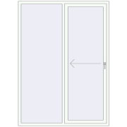 REHAU SYNEGO SLIDE 1600x2200 mm RAL 9016 Traffic white two-sided
