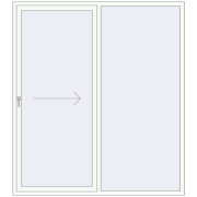 PATIO DOOR REHAU BRILLANT DESIGN 2000x2250 mm RAL 9016 Traffic white two-sided