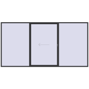 PATIO DOOR REHAU SYNEGO 4500x2300 mm ANTHRACITE_GREY_GLATT two-sided