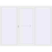 PATIO DOOR REHAU BRILLANT DESIGN 2800x2165 mm RAL 9016 Traffic white two-sided
