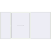 PATIO DOOR REHAU SYNEGO 4000x2200 mm RAL 9016 Traffic white two-sided