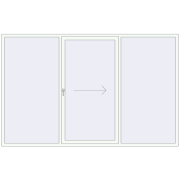 Przesuwane drzwi tarasowe 3000x1900 mm PATIO DOOR REHAU BRILLANT DESIGN