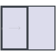 PATIO DOOR REHAU BRILLANT DESIGN 2700x2200 mm ANTHRACITE_GREY_STRUKTURAL two-sided