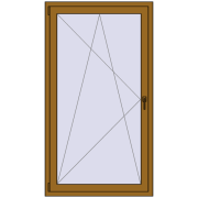 BALCONY DOOR REHAU SYNEGO 1000x1800 mm LIGHT_OAK two-sided