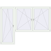 BALCONY DOOR REHAU EURO 70 2800x2100 mm RAL 9016 Traffic white dwustronny BALCONY DOOR REHAU EURO 70 2800x2100 mm RAL 9016 Traffic white dwustronny